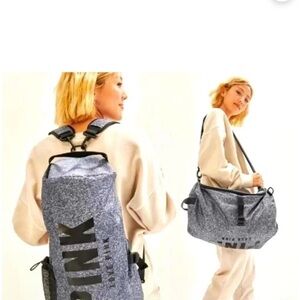 PINK Victoria's Secret Duffel Bag - Silver